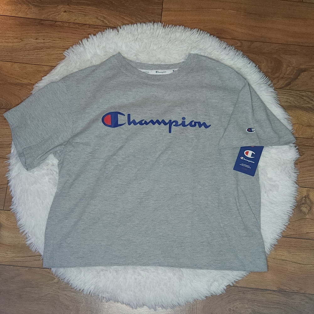 Champion cropped crew neck womens t shirt